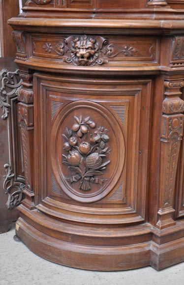 Large glazed Napoléon III period cabinet with rustic décor-5