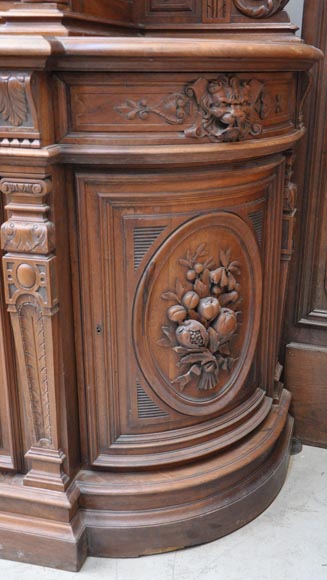 Large glazed Napoléon III period cabinet with rustic décor-6