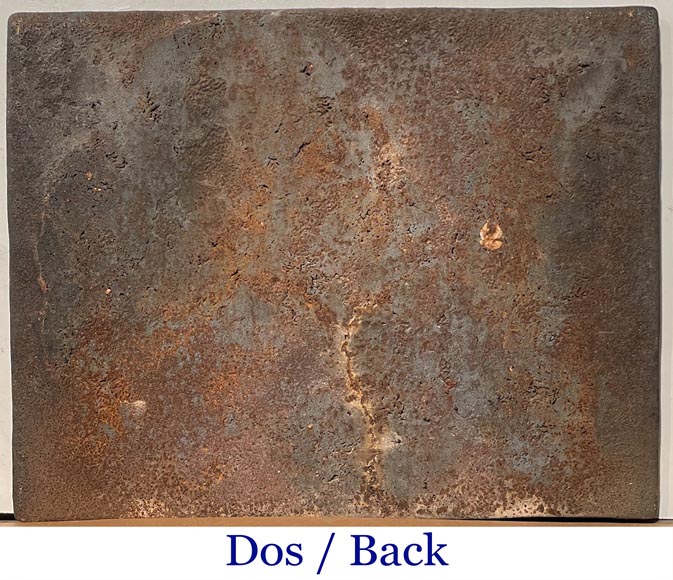 Cast iron fireplace plaque depicting Cast iron fireplace plaque depicting