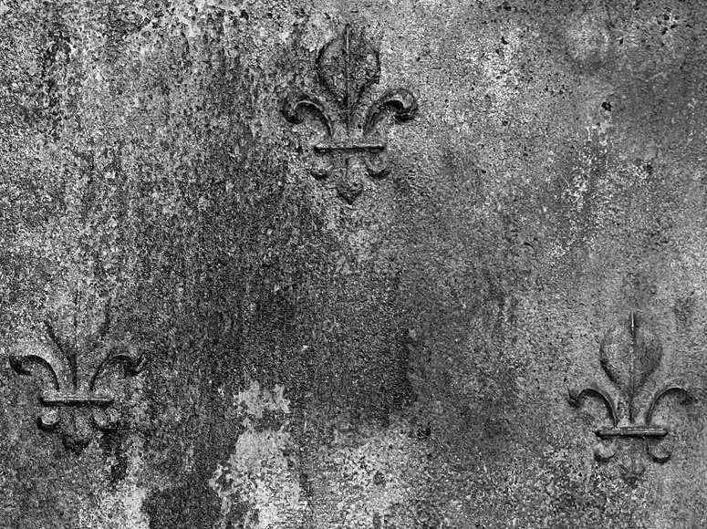 Fireplace plaque with fleur-de-lis and Pillars of Hercules Fireplace plaque with fleur-de-lis and Pillars of Hercules-1