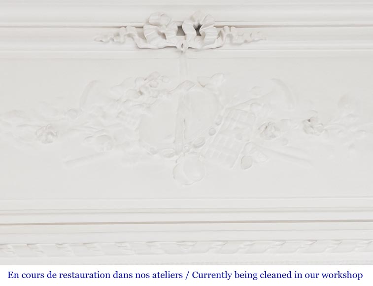 Louis XVI style trumeau with musical instruments-3