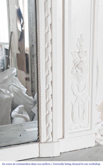 Louis XVI style trumeau with musical instruments-5