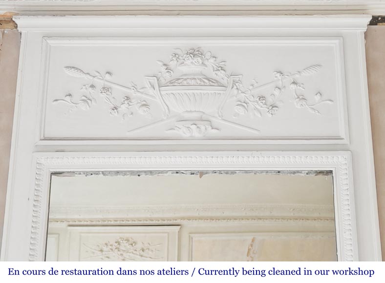 Louis XVI style trumeau decorated with a vase-1