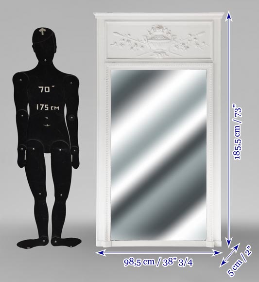 Louis XVI style trumeau decorated with a vase-5