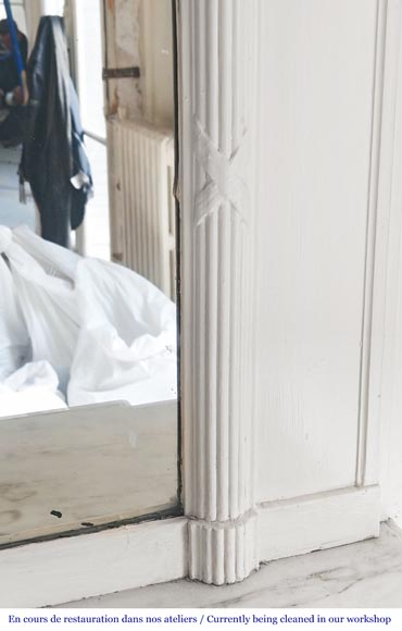 Louis XVI style trumeau with a rose crown Louis XVI style trumeau with a rose crown-5