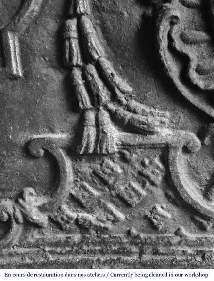 Fireplace plaque with lion coat of arms-5