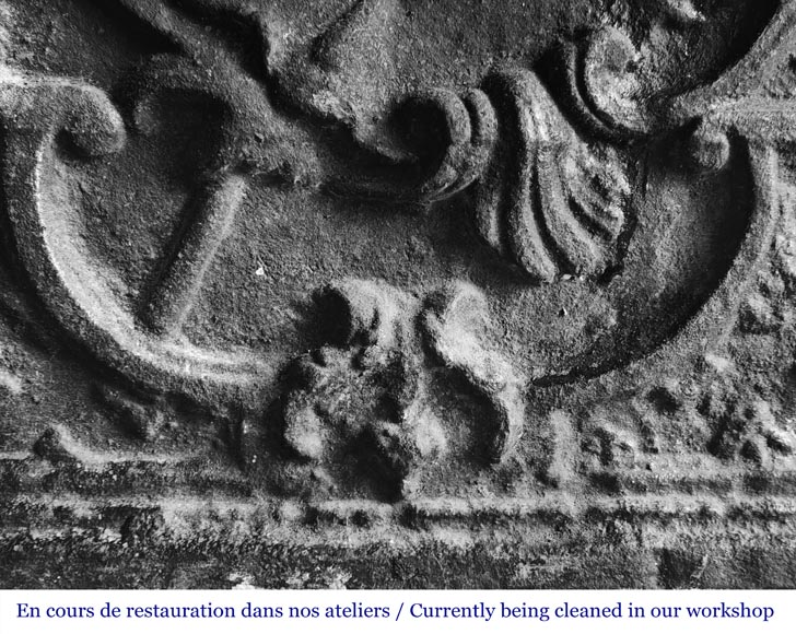 Fireplace plaque with lion coat of arms-6