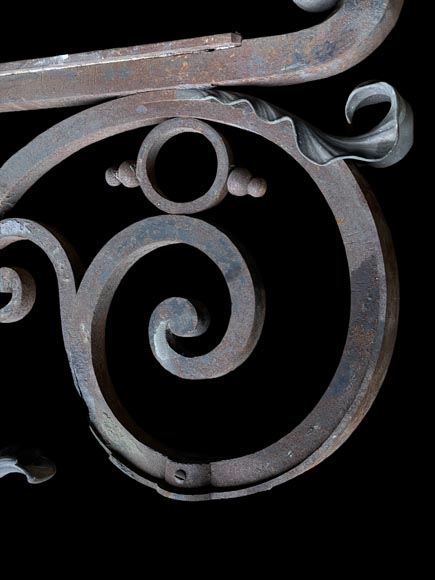 Pair of cast iron wall brackets in the Napoleon III style-2
