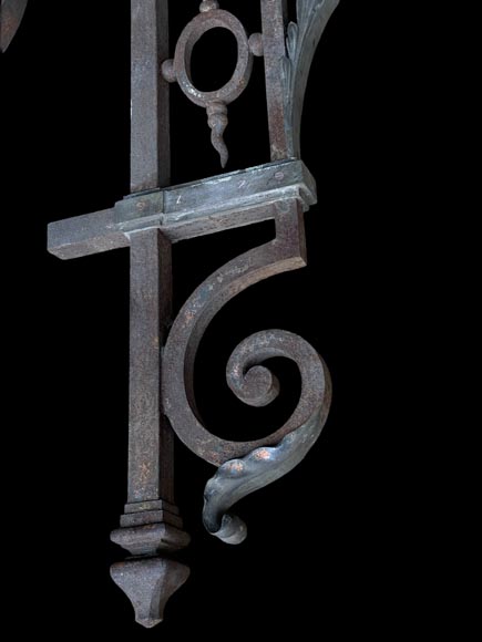 Pair of cast iron wall brackets in the Napoleon III style-3