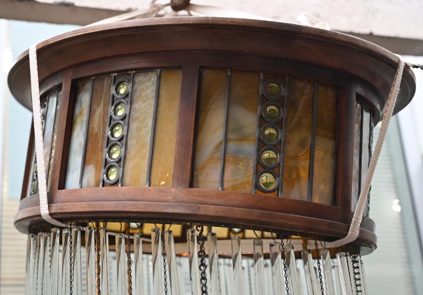 Art Deco hanging light fixture-5