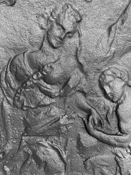 Louis XV style fireplace plaque with a gallant scene Louis XV style fireplace plaque with a gallant scene-4