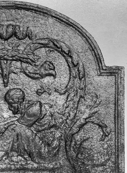 Fireplace plaque with figures near the fire Fireplace plaque with figures near the fire-5