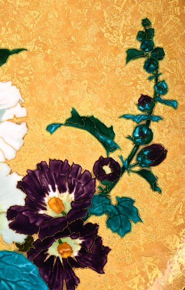 MILET & DIFFLOTH – Ornamental Glazed Ceramic Charger with Wildflower Decor-4