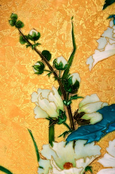 MILET & DIFFLOTH – Ornamental Glazed Ceramic Charger with Wildflower Decor-5