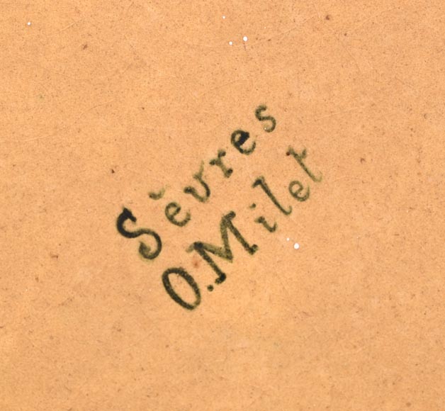 MILET & DIFFLOTH – Ornamental Glazed Ceramic Charger with Wildflower Decor-10