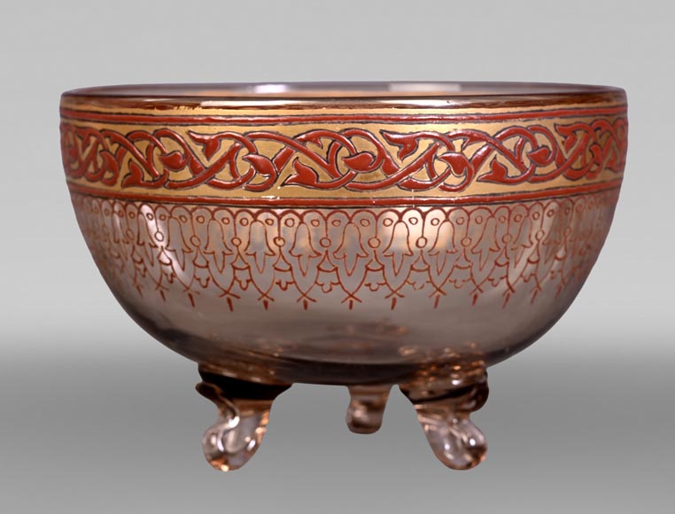 Philippe-Joseph Brocard (1831-1896), Oriental-style bowl, signed under the base. Philippe-Joseph Brocard (1831-1896), Oriental-style bowl, signed under the base.-0