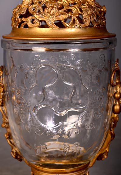 “Gourd” bowl, engraved crystal and gilt bronze “Gourd” bowl, engraved crystal and gilt bronze-10