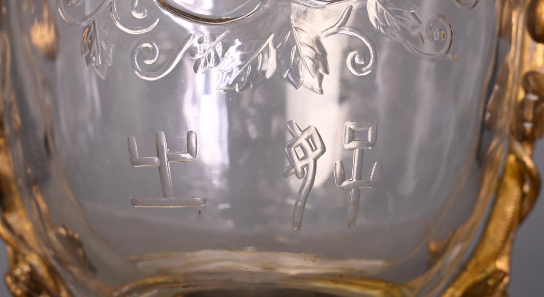 “Gourd” bowl, engraved crystal and gilt bronze “Gourd” bowl, engraved crystal and gilt bronze-11