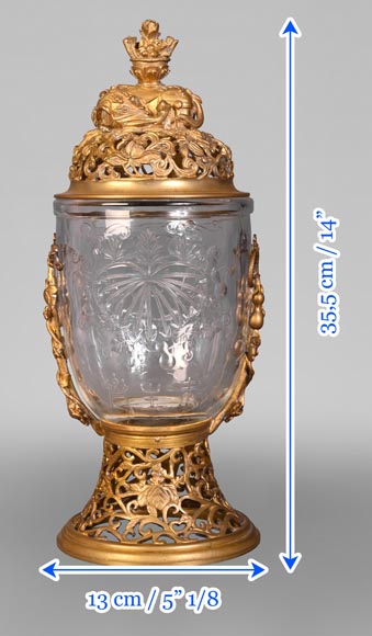 “Gourd” bowl, engraved crystal and gilt bronze “Gourd” bowl, engraved crystal and gilt bronze-13