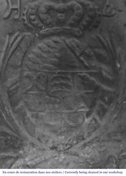 Square fireplace backplate, decorated Square fireplace backplate, decorated-2