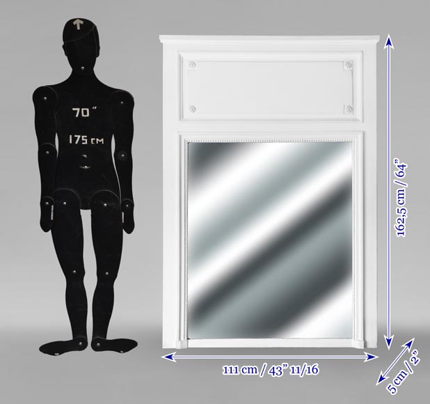 Louis XVI style trumeau with pearl decoration-5