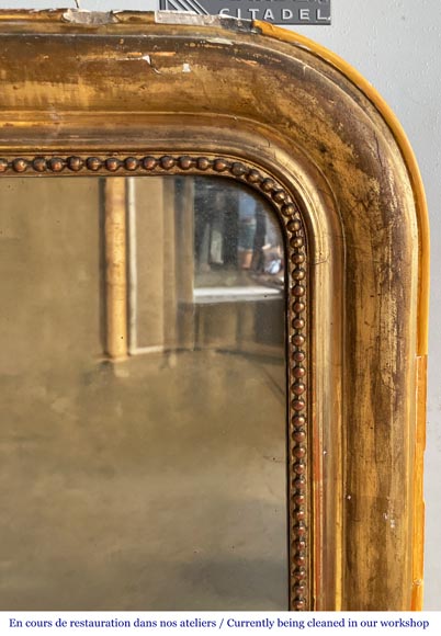 Gilded Louis XVI style trumeau with pearl thread Gilded Louis XVI style trumeau with pearl thread-4