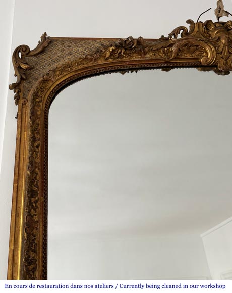 Napoleon III style trumeau decorated with a palmette Napoleon III style trumeau decorated with a palmette-2