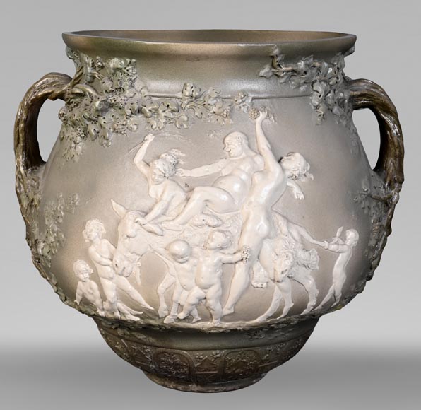 Louis Robert Carrier-Belleuse, “Bacchus and Ariadne at Naxos” Faience Louis Robert Carrier-Belleuse, “Bacchus and Ariadne at Naxos” Faience -0