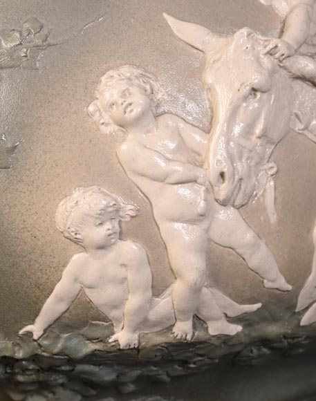 Louis Robert Carrier-Belleuse, “Bacchus and Ariadne at Naxos” Faience Louis Robert Carrier-Belleuse, “Bacchus and Ariadne at Naxos” Faience -9