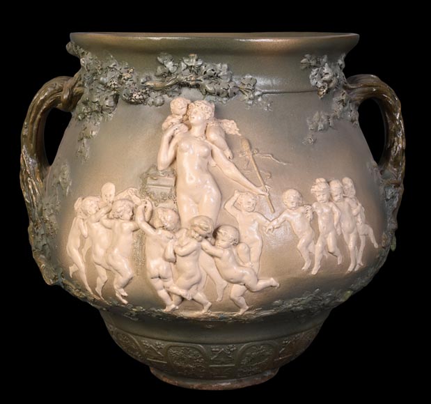 Louis Robert Carrier-Belleuse, “Bacchus and Ariadne at Naxos” Faience Louis Robert Carrier-Belleuse, “Bacchus and Ariadne at Naxos” Faience -15
