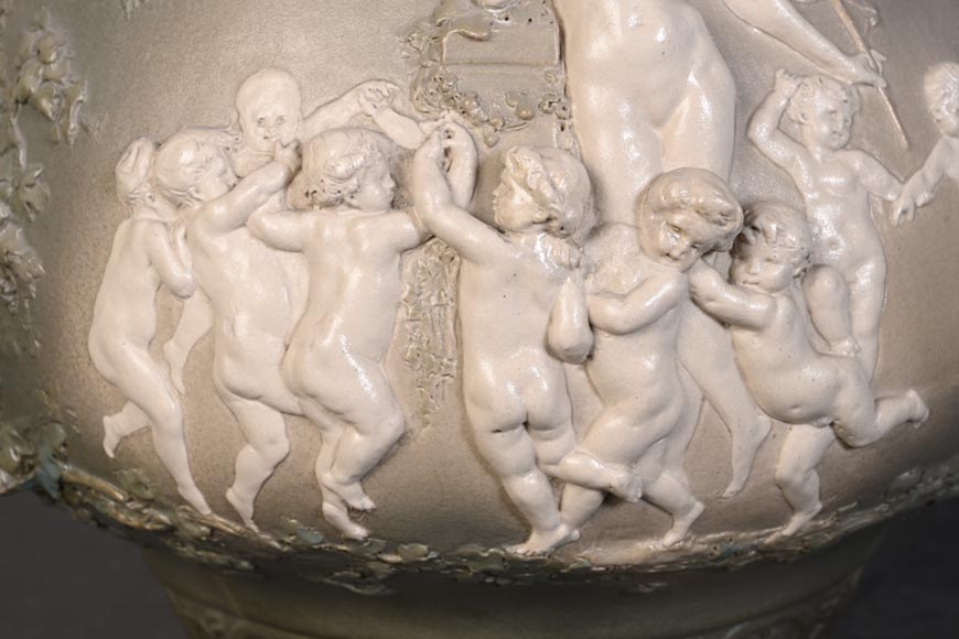 Louis Robert Carrier-Belleuse, “Bacchus and Ariadne at Naxos” Faience Louis Robert Carrier-Belleuse, “Bacchus and Ariadne at Naxos” Faience -17