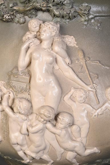 Louis Robert Carrier-Belleuse, “Bacchus and Ariadne at Naxos” Faience Louis Robert Carrier-Belleuse, “Bacchus and Ariadne at Naxos” Faience -19