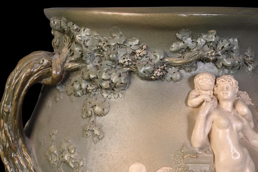 Louis Robert Carrier-Belleuse, “Bacchus and Ariadne at Naxos” Faience Louis Robert Carrier-Belleuse, “Bacchus and Ariadne at Naxos” Faience -21