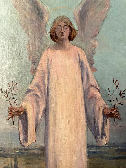 Charles-Édouard MAUGENDRE-VILLERS (1852-1922), Votive Triptych to the Virgin Mary, Protector against the Plague Charles-Édouard MAUGENDRE-VILLERS (1852-1922), Votive Triptych to the Virgin Mary, Protector against the Plague-7