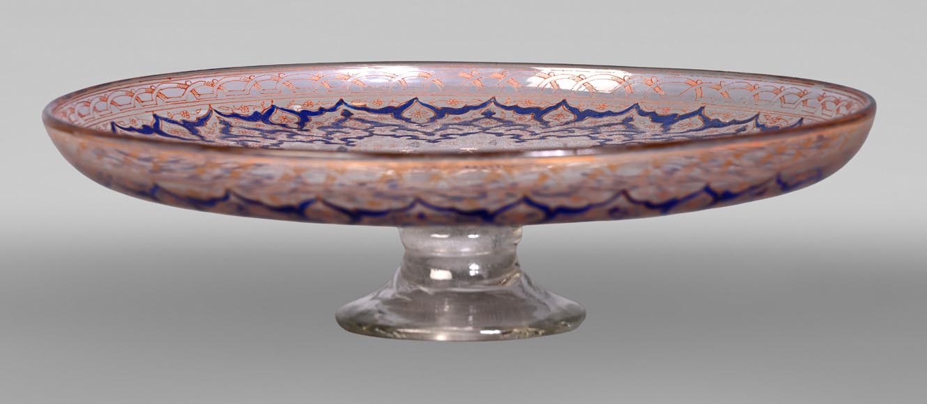 BROCARD Philippe-Joseph (in the style of) — Footed cup in blown glass with enamel and gilt decoration in the perso-islamic taste-2