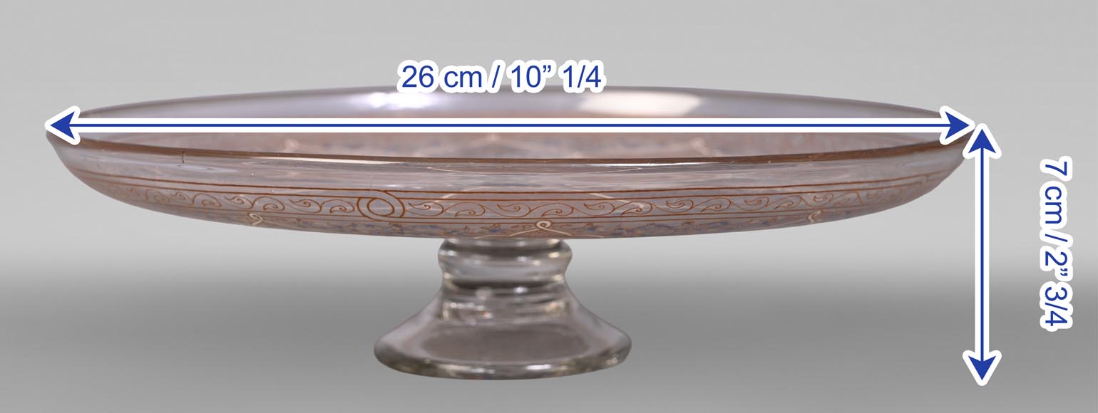 BROCARD Philippe-Joseph (in the style of) — Blown glass dish with enamel and gilt decoration in the perso-islamic taste-5