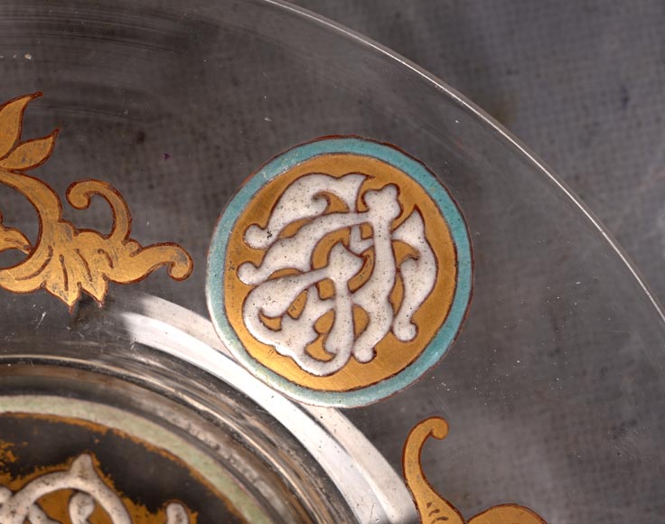 GIBOIN Nicolas-Jean Alphonse — Blown glass dish with enamel and gilt decoration in the hispano-moorish taste-3