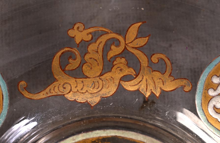 GIBOIN Nicolas-Jean Alphonse — Blown glass dish with enamel and gilt decoration in the hispano-moorish taste-4