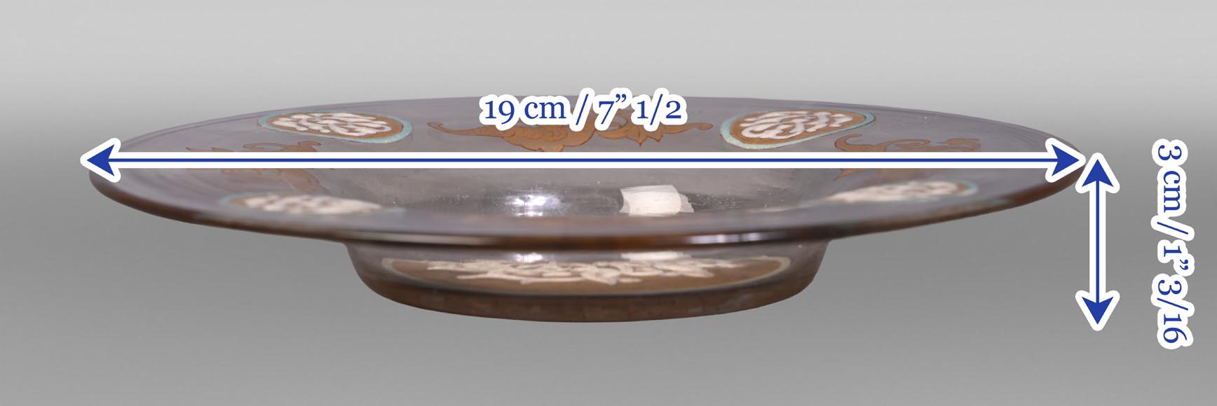 GIBOIN Nicolas-Jean Alphonse — Blown glass dish with enamel and gilt decoration in the hispano-moorish taste-7