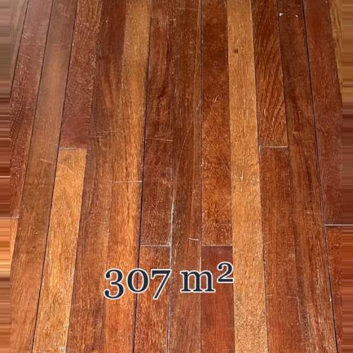 Lot of 307 m² of Merbau parquet flooring