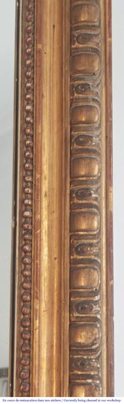 Richly decorated Louis XV style gilt trumeau mirror Richly decorated Louis XV style gilt trumeau mirror-4