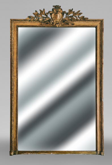 Napoleon III-style gilded pier mirror with foliate decoration-0