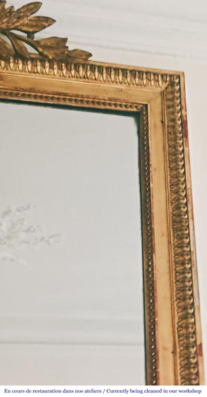 Napoleon III-style gilded pier mirror with foliate decoration-1