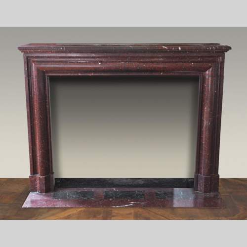 Antique Louis XIV style fireplace made out of Griotte Red marble