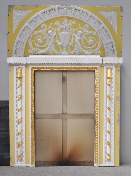 Very beautiful antique Louis XVI style paneled room coming from the Hotel de Crillon, Paris-19
