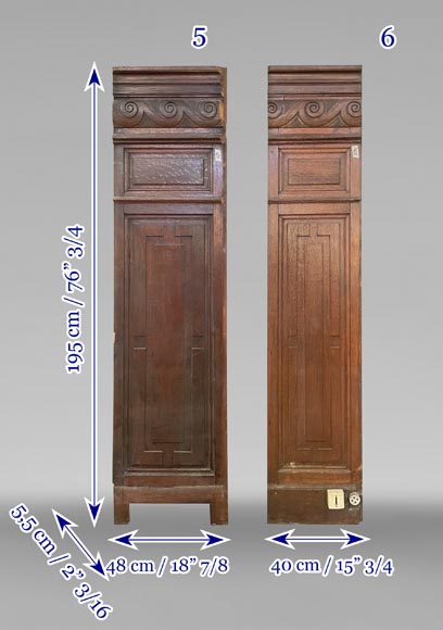 Set of oak carved panels with vitruvian scroll Set of oak carved panels with vitruvian scroll-14