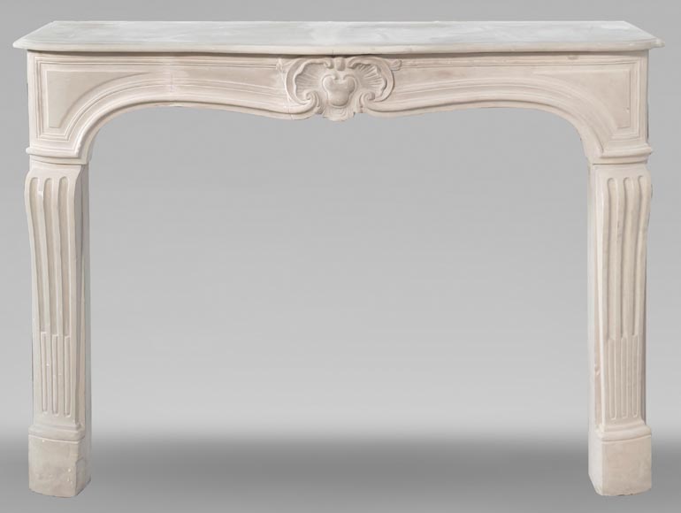 Louis XV style stone fireplace-0