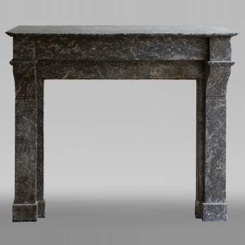 Antique Napoleon III style marble fireplace with modillions