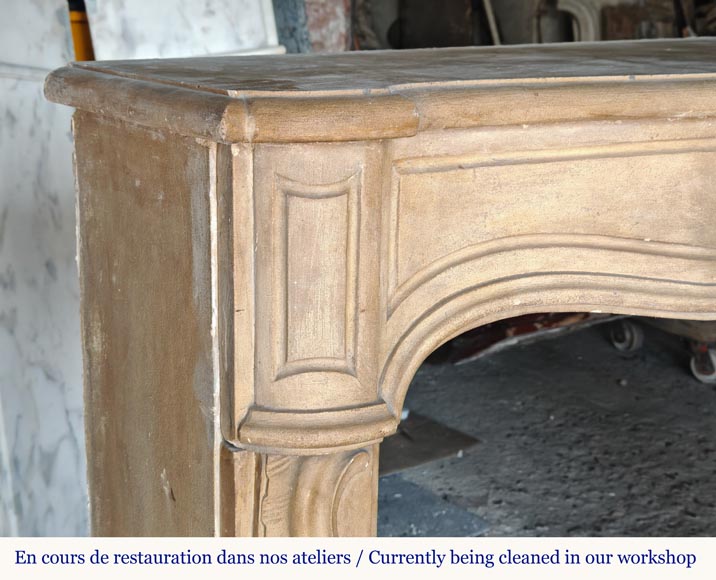 Louis XV period stone mantel-3