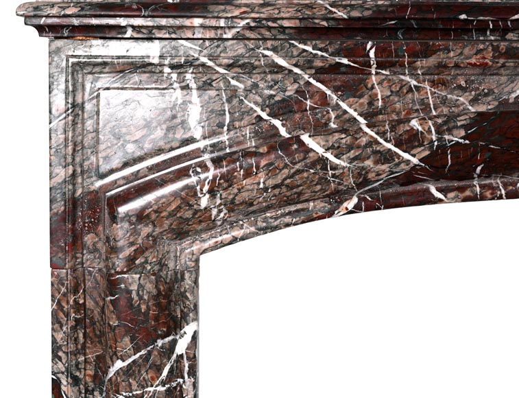 Campan marble fireplace in the Louis XIV style, with bronzes after Clodion-8